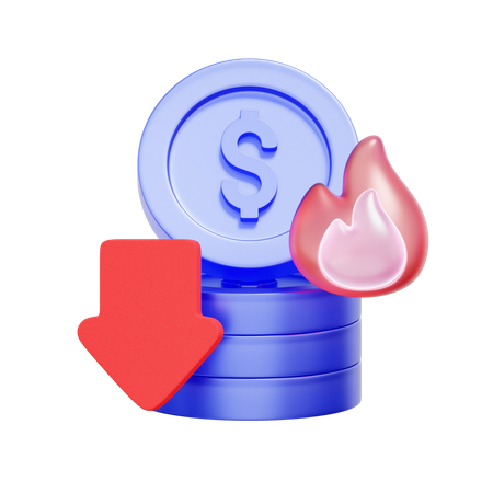 Queima de dinheiro  3D Icon