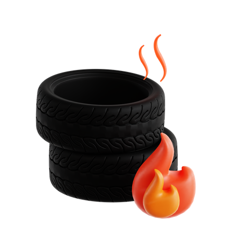 Queimar pneus  3D Icon