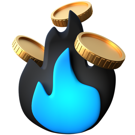 Quema de dinero  3D Icon