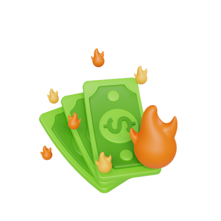 Quemando dinero  3D Icon