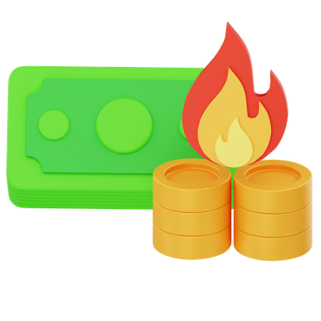 Quemando dinero  3D Icon