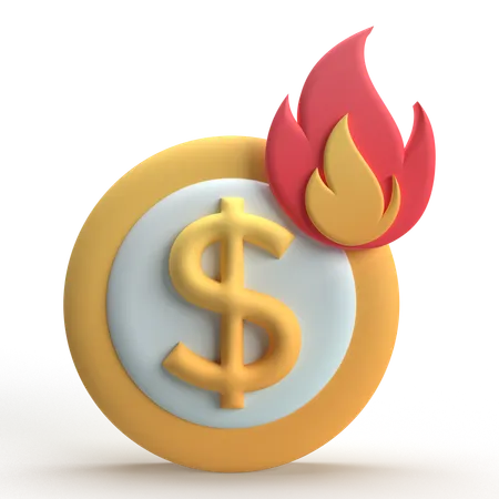 Quemar dinero  3D Icon