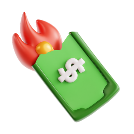 Quemar dinero en efectivo  3D Icon