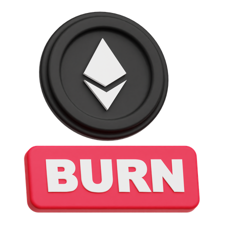 Quemar ethereum  3D Icon