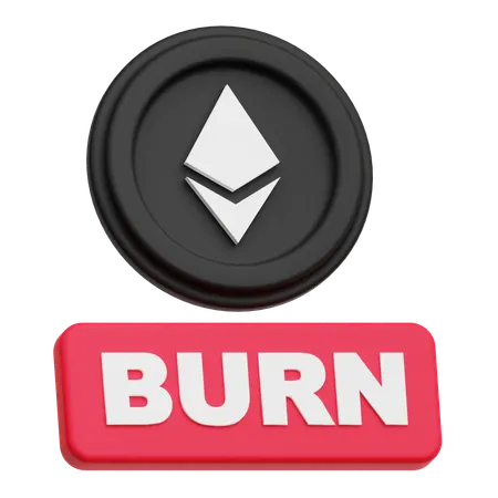 Quemar ethereum  3D Icon