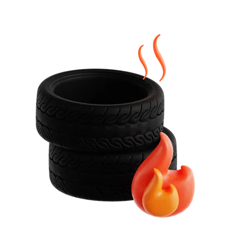 Quemar llantas  3D Icon