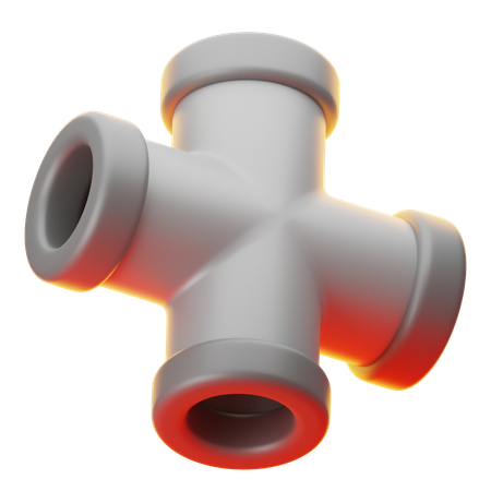 Quer-T-Rohr  3D Icon