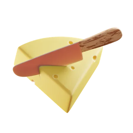 Queso rebanado  3D Icon