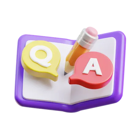 Quest and Answer  3D Icon