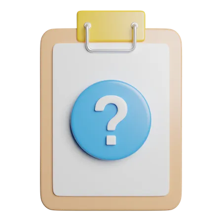 Question List Support 3D Icon