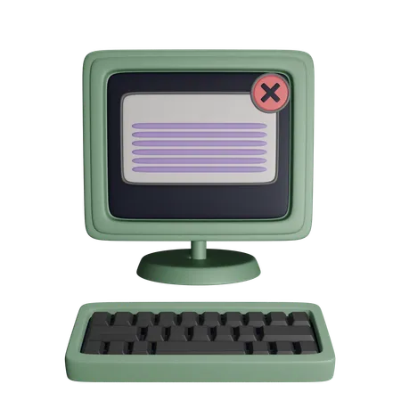 Information On The Computer That Can Be Closed 3D Icon