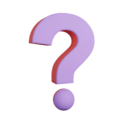 Question 3 D Icon Contains PNG BLEND GLTF And OBJ Files 3D Icon