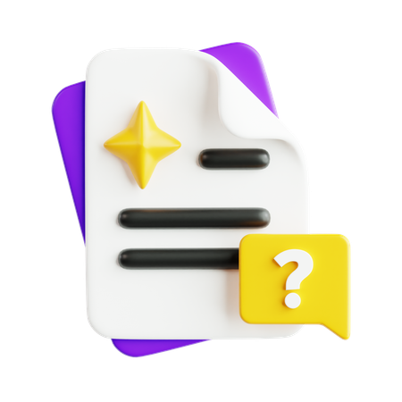 Question  3D Icon