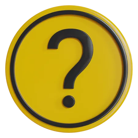 Question Mark Sign 3D Icon