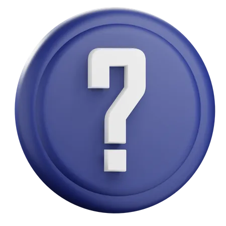 3 D Question Icon Illustration With Transparetnt Background 3D Icon