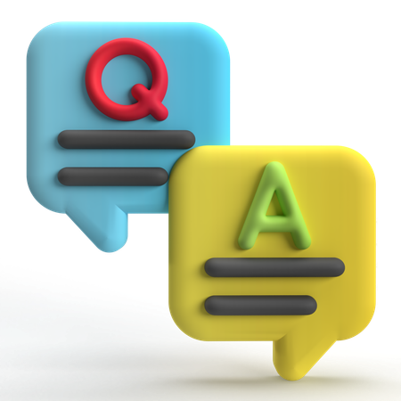 Question And Answer  3D Icon