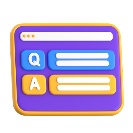 Question and Answer  3D Icon