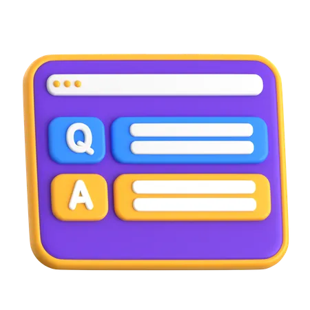 Question and Answer  3D Icon