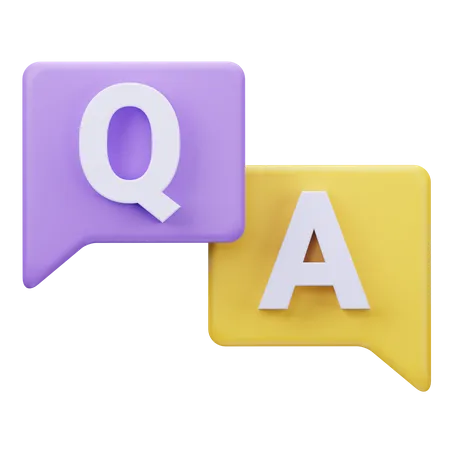 Question And Answer 3 D Illustration 3D Icon