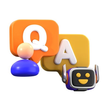 Question And Answer BOT  3D Icon