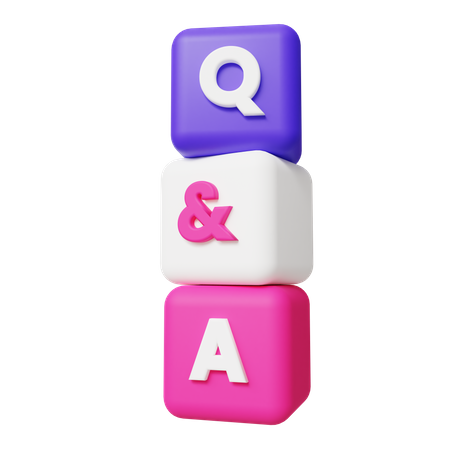 Question And Answer Boxes Stack 3D Icon