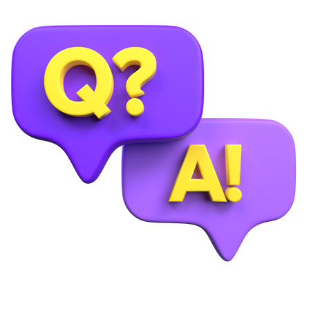 Question and Answer chat  3D Icon