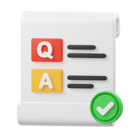 Question and Answer Survey  3D Icon