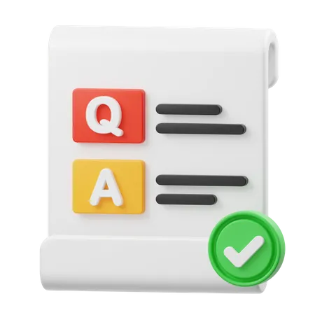 Question and Answer Survey  3D Icon