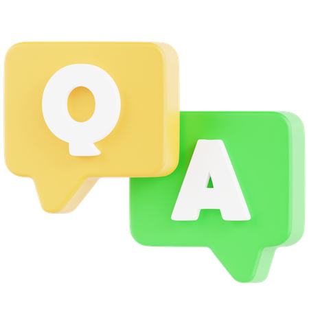 Question Answer  3D Icon