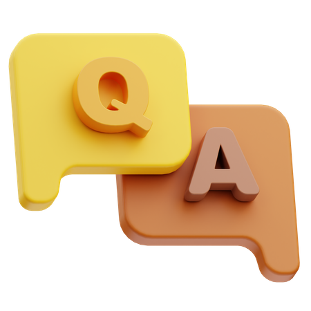 Question Answer  3D Icon