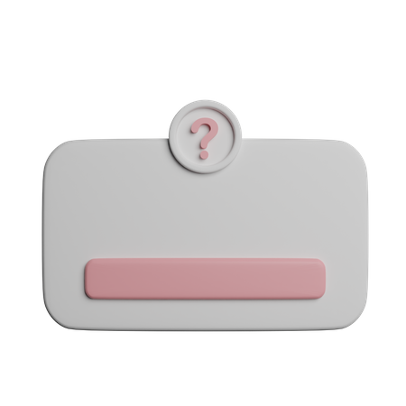 Question board  3D Illustration