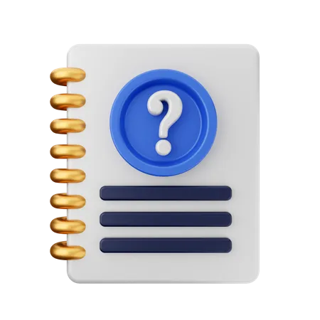 Question Book  3D Icon