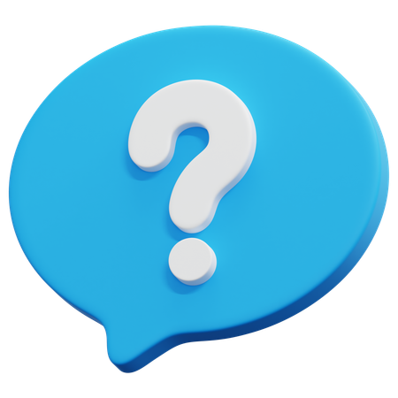 Question Bubble  3D Icon