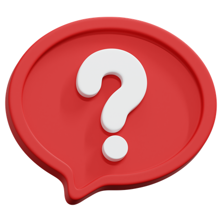 Question Bubble  3D Icon