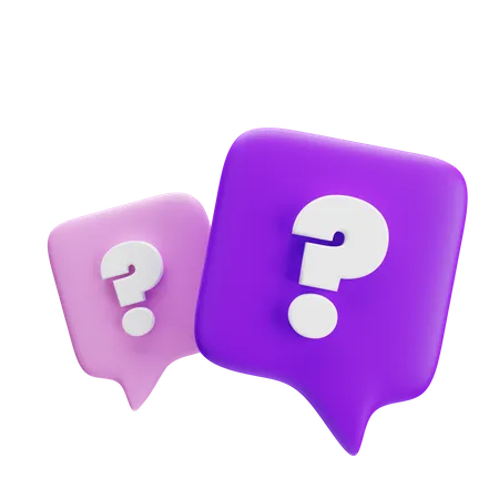 Question Bubble Chat  3D Illustration