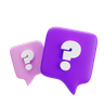 3d question bubble emoji