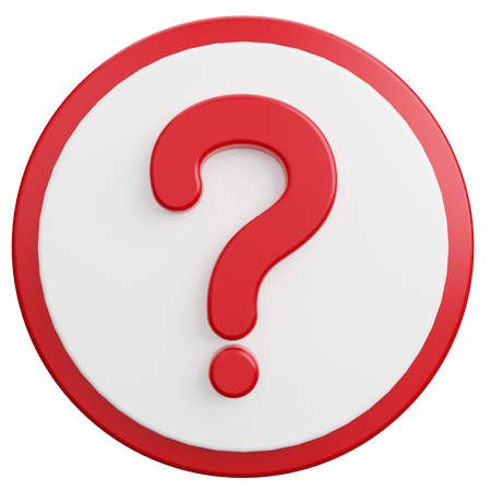 Question Button  3D Illustration