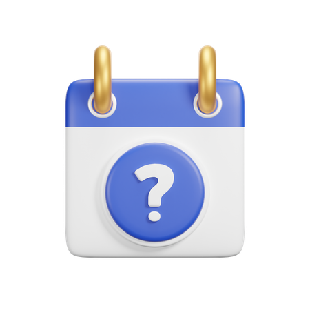 Question Calendar  3D Icon