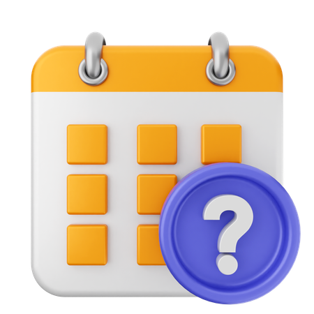 Question Calendar  3D Icon