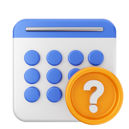 Question Calendar  3D Icon