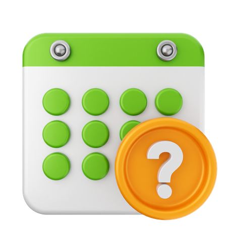 Question Calendar  3D Icon