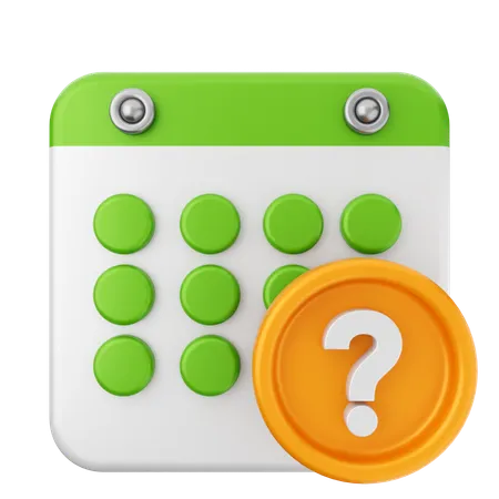 Question Calendar  3D Icon