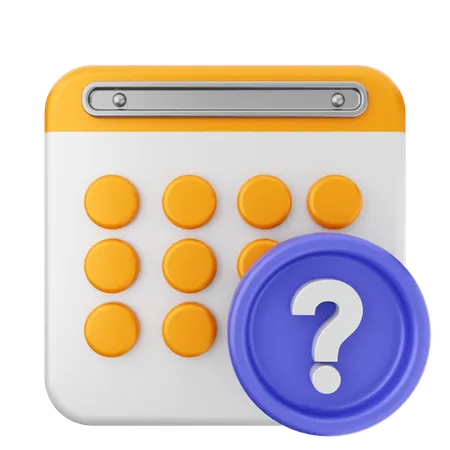 Question Calendar  3D Icon