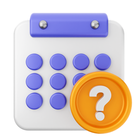 Calendrier des questions  3D Icon