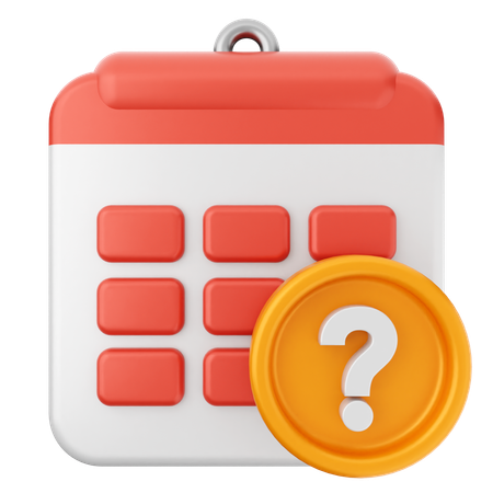 Calendrier des questions  3D Icon