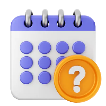 Calendrier des questions  3D Icon