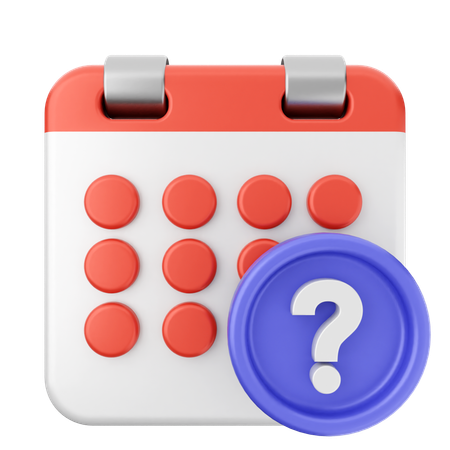 Calendrier des questions  3D Icon