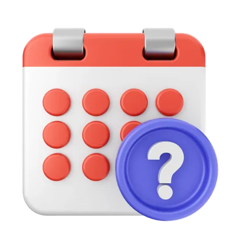 Calendrier des questions  3D Icon