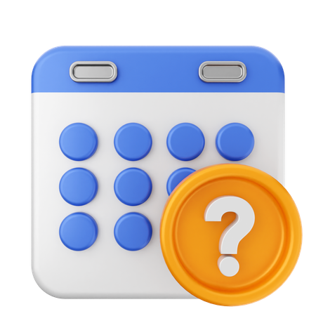 Calendrier des questions  3D Icon