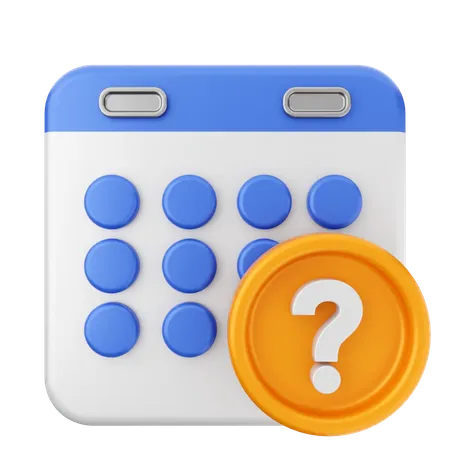 Calendrier des questions  3D Icon